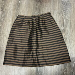 Madewell Gold & Black Stripped Holiday Skirt Size 6 EUC